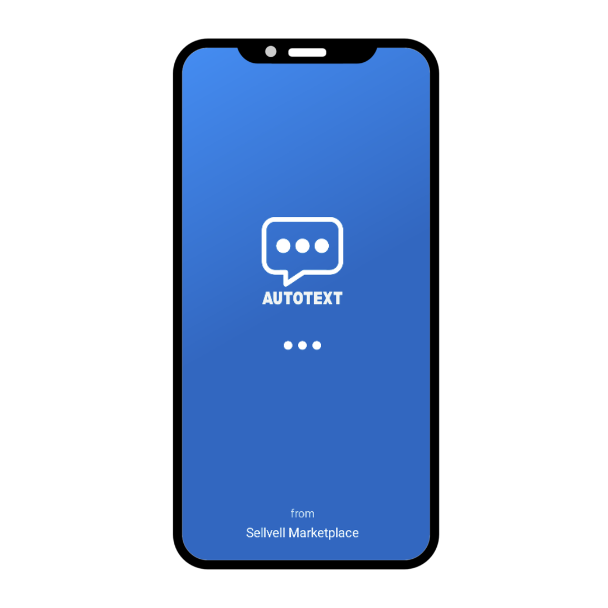 AutoText App Screenshot on a Smartphone